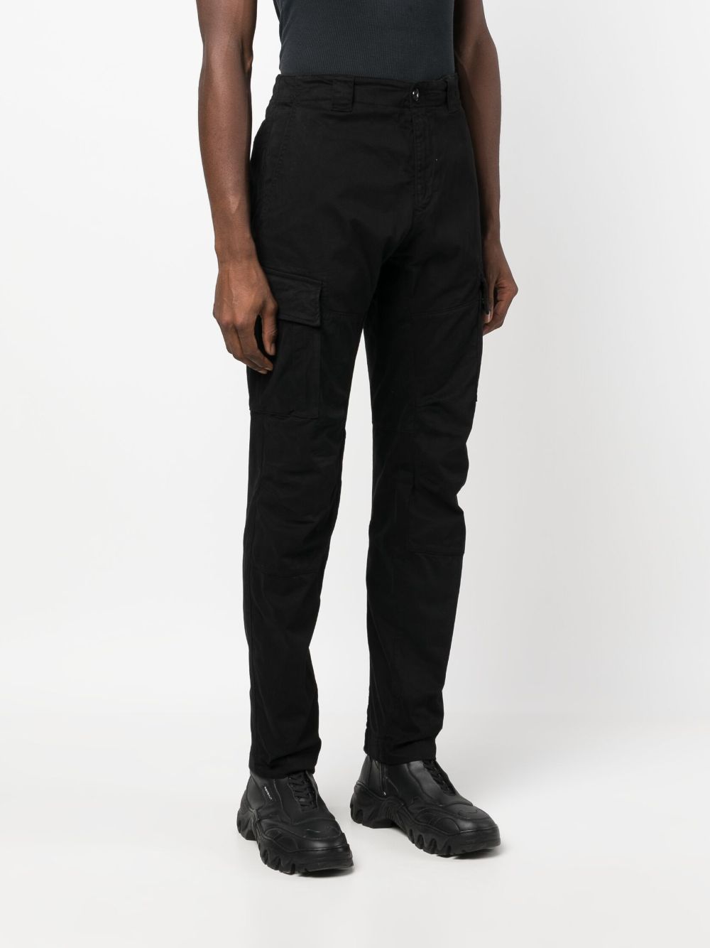 C.P Company Pantalon cargo Stretch Sateen Ergonomic Fit Black - Lothaire