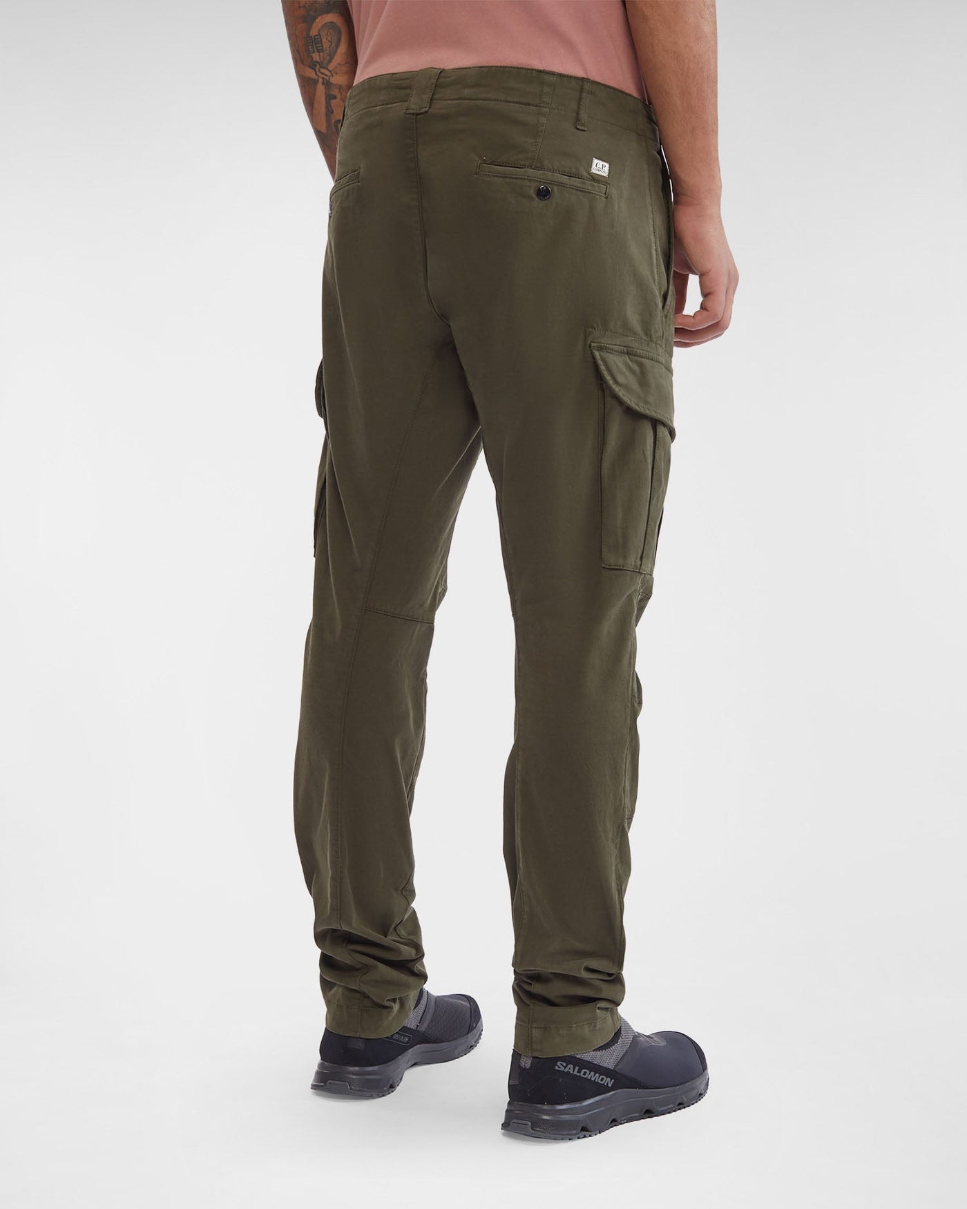 C.P Company Pantalon cargo Stretch Sateen Ergonomic Fit Ivy Green - Lothaire