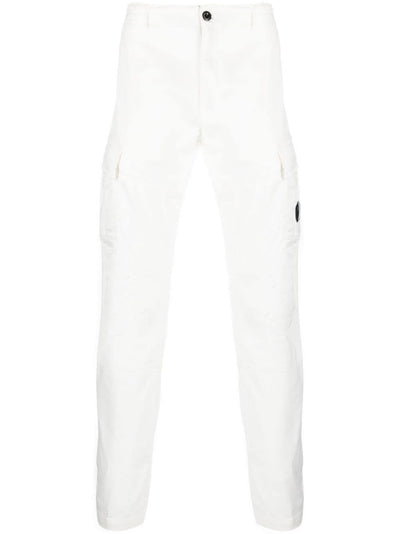 C.P Company Pantalon cargo Stretch Sateen Gauze white - Lothaire