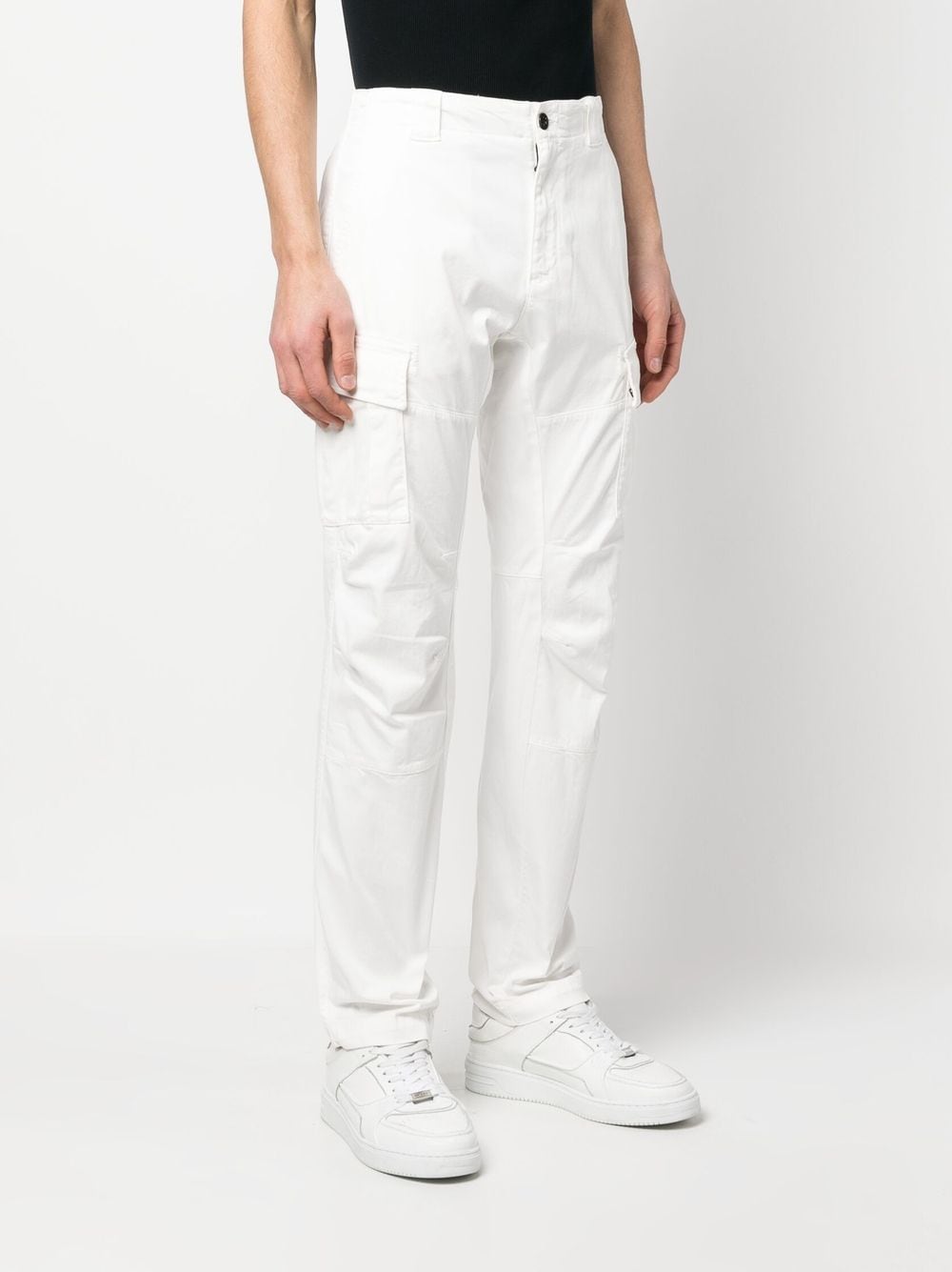 C.P Company Pantalon cargo Stretch Sateen Gauze white - Lothaire