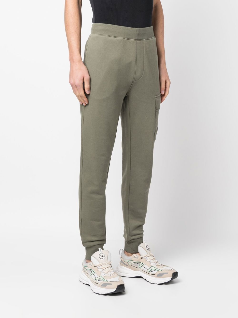 CP Company Pantalon de jogging Diagonal Raised Fleece Bronze green - Lothaire