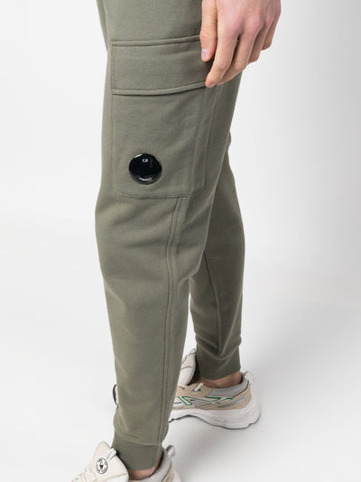 CP Company Pantalon de jogging Diagonal Raised Fleece Bronze green - Lothaire