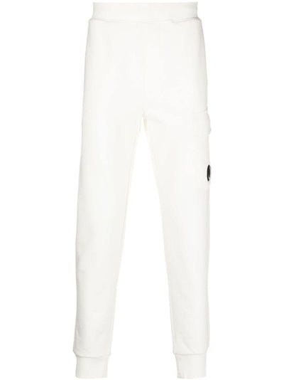 CP Company Pantalon de jogging Diagonal Raised Fleece White - Lothaire