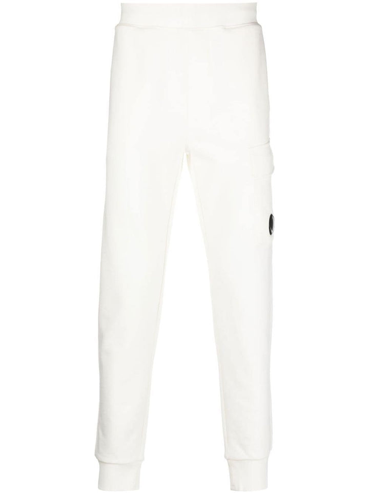 C.P Company Pantalon de jogging Diagonal Raised Fleece White - Lothaire