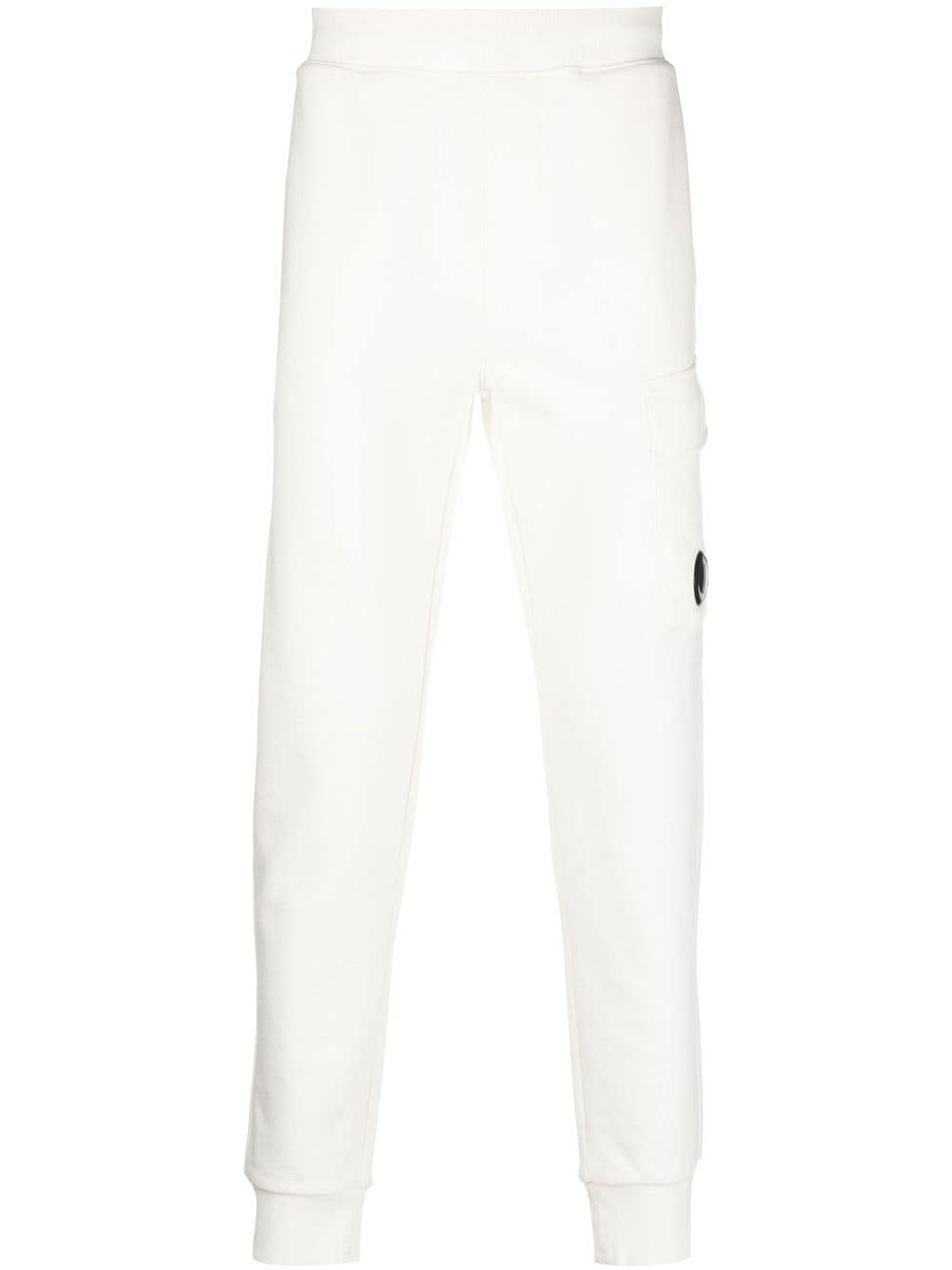 C.P Company Pantalon de jogging Diagonal Raised Fleece White - Lothaire