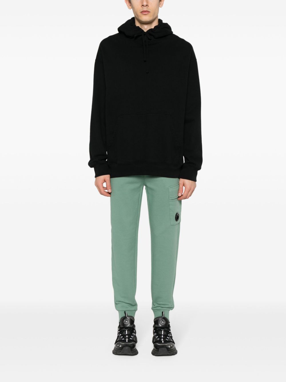 CP Company- Pantalon jogging Diagonal Raised Fleece Green bay - Lothaire