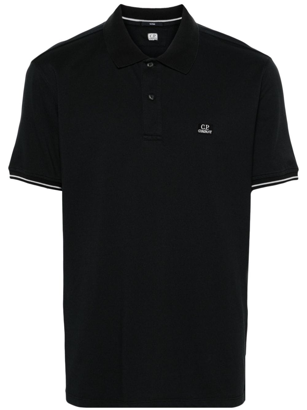 C.P. COMPANY - Polo black en piqué à patch logo - Lothaire