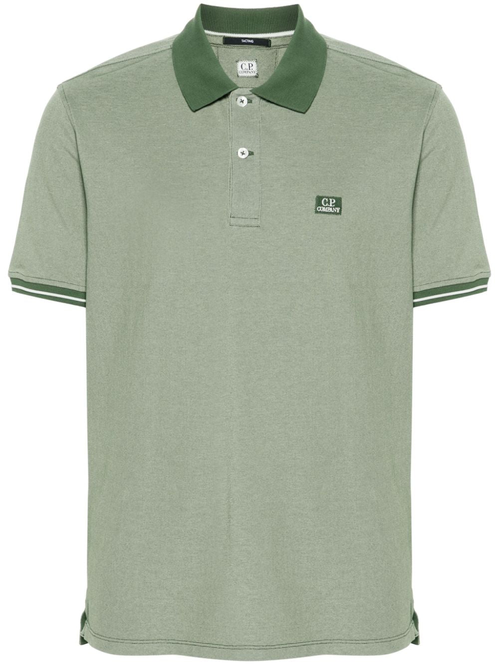 C.P. COMPANY - Polo duck green en piqué à patch logo - Lothaire