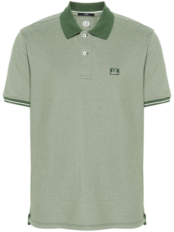 C.P. COMPANY - Polo duck green en piqué à patch logo - Lothaire