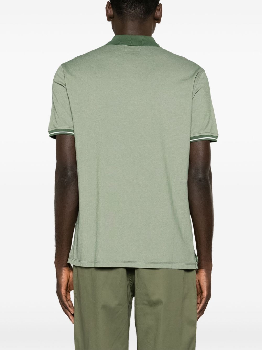 C.P. COMPANY - Polo duck green en piqué à patch logo - Lothaire