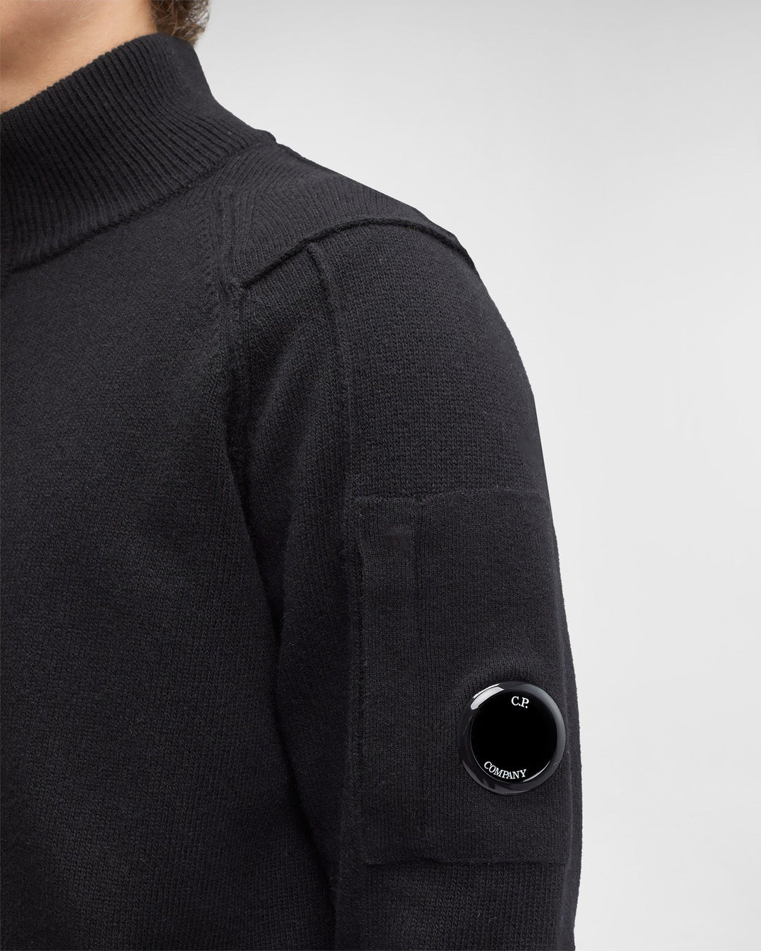 C.P Company - Pull en laine zippé Black - Lothaire