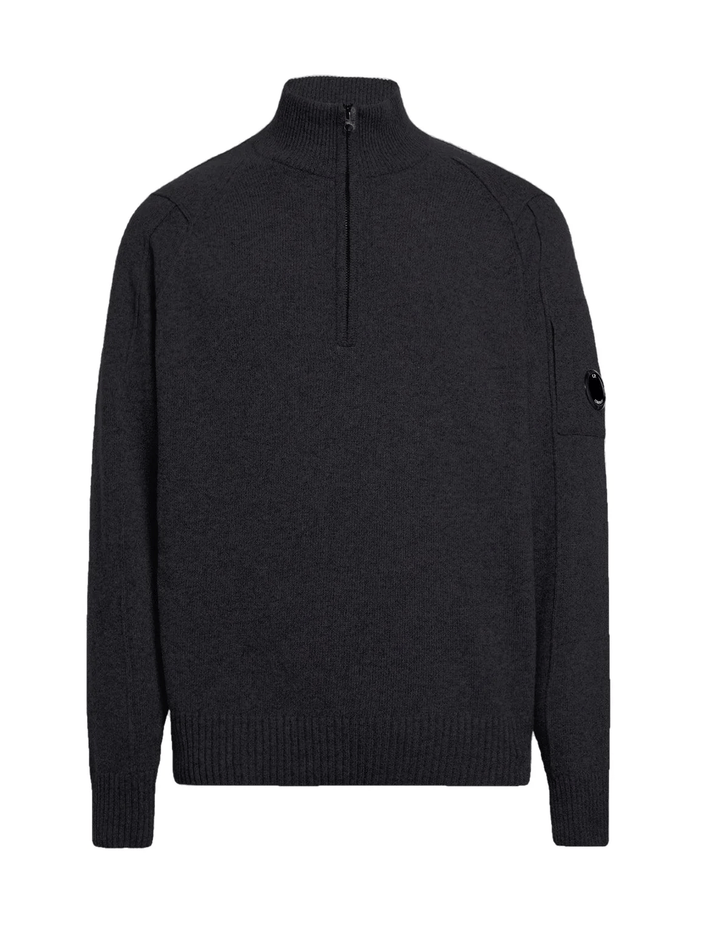 C.P Company - Pull en laine zippé Black - Lothaire