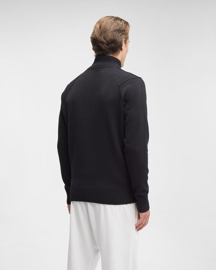 C.P Company - Pull en laine zippé Black - Lothaire