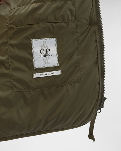 C.P. Company Shell-R Mixed Goggle Gilet Ivy Green - Lothaire