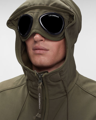 C.P. Company Shell-R Mixed Goggle Gilet Ivy Green - Lothaire