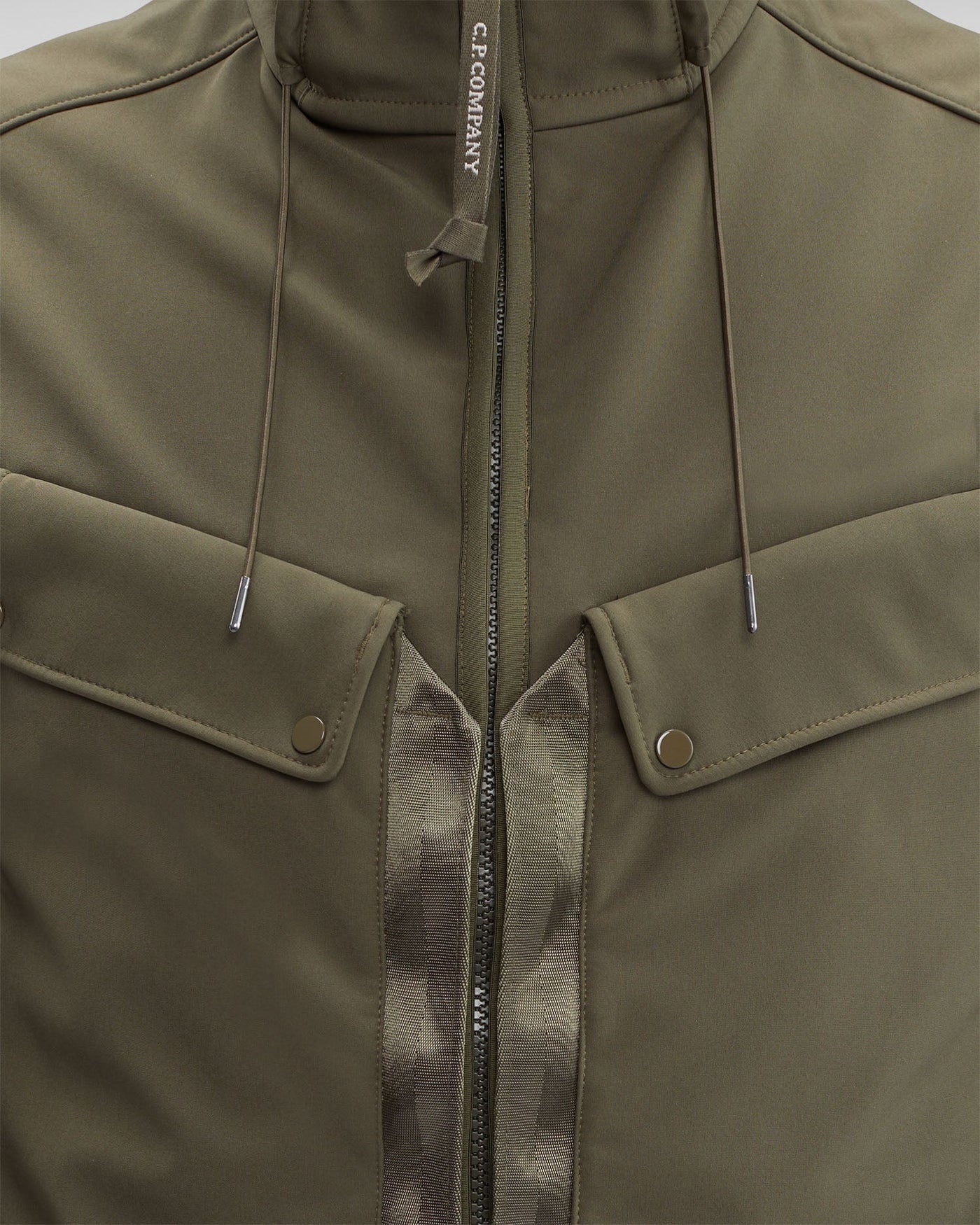 C.P. Company Shell-R Mixed Goggle Gilet Ivy Green - Lothaire