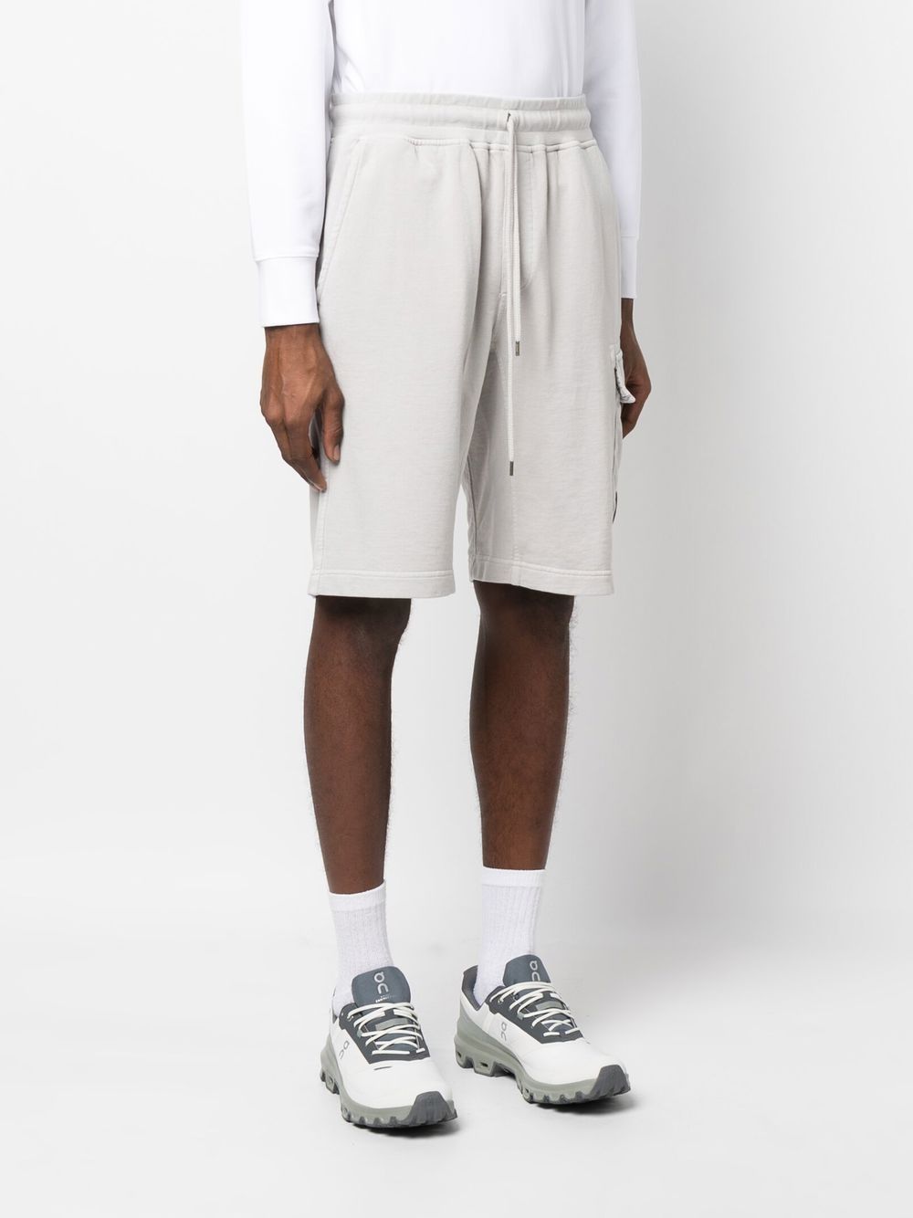 C.P. COMPANY Short Fleece Cargo Flint Grey - Lothaire