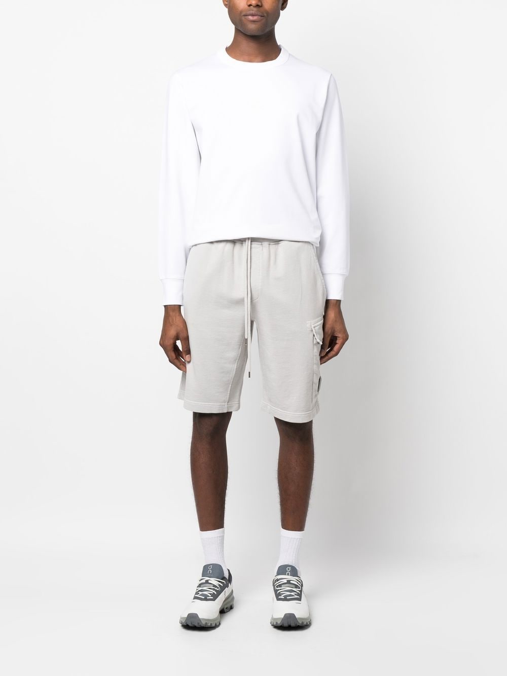 C.P. COMPANY Short Fleece Cargo Flint Grey - Lothaire