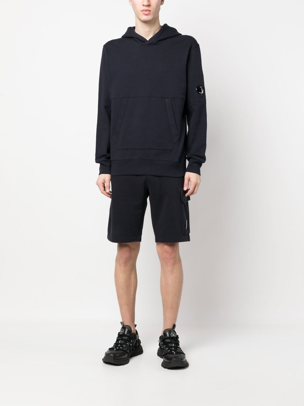 C.P. COMPANY Short Light Fleece Regular - Black - Lothaire