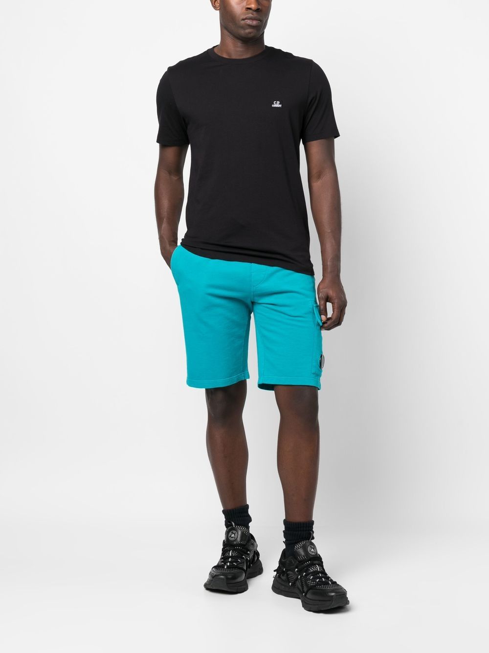 C.P. COMPANY Short Light Fleece Regular - Tile Blue - Lothaire