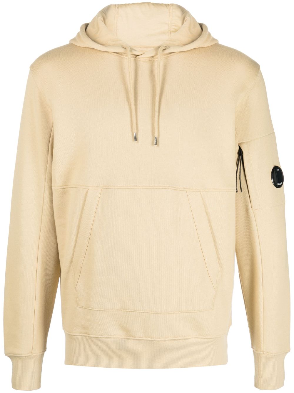 CP Company Sweat à capuche beige Diagonal raised fleece Classic - Lothaire