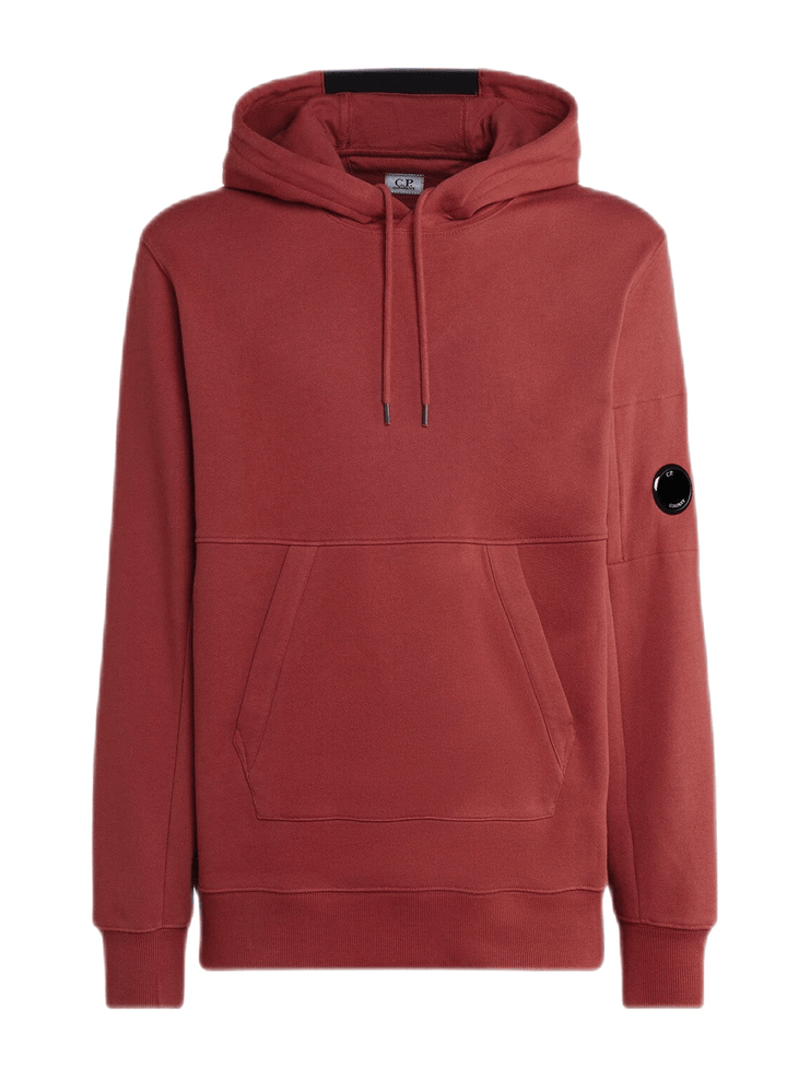 CP Company Sweat à capuche bordeaux Diagonal raised fleece Classic - Lothaire