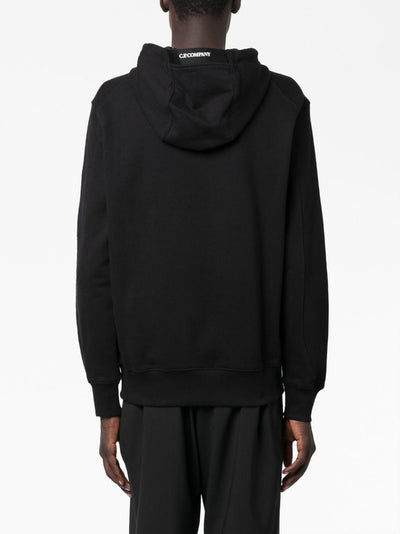 CP Company Sweat à capuche Diagonal raised fleece Classic Black - Lothaire