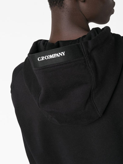 CP Company Sweat à capuche Diagonal raised fleece Classic Black - Lothaire