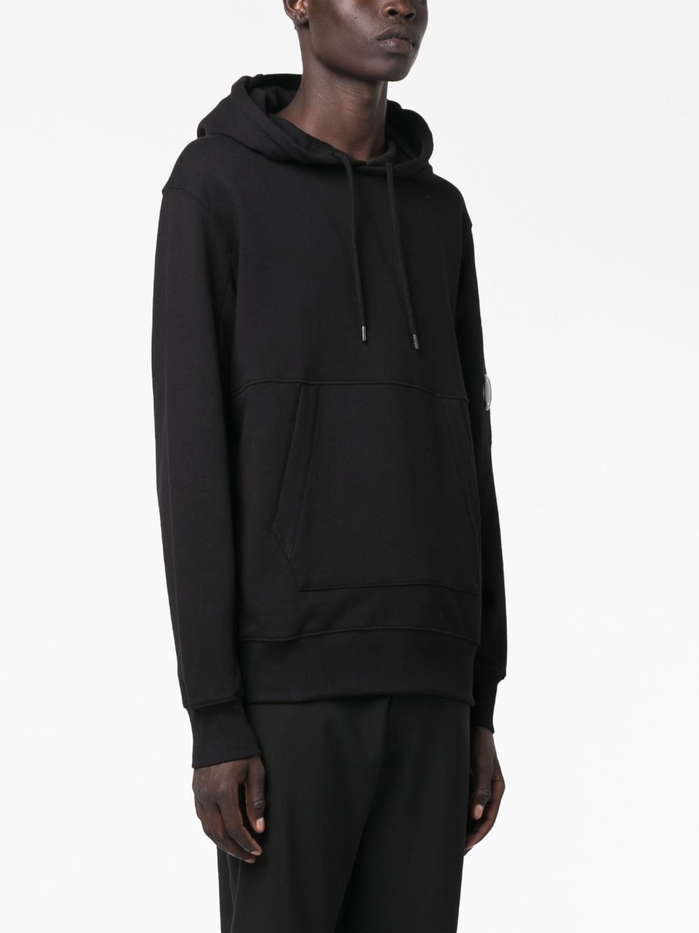 CP Company Sweat à capuche Diagonal raised fleece Classic Black - Lothaire