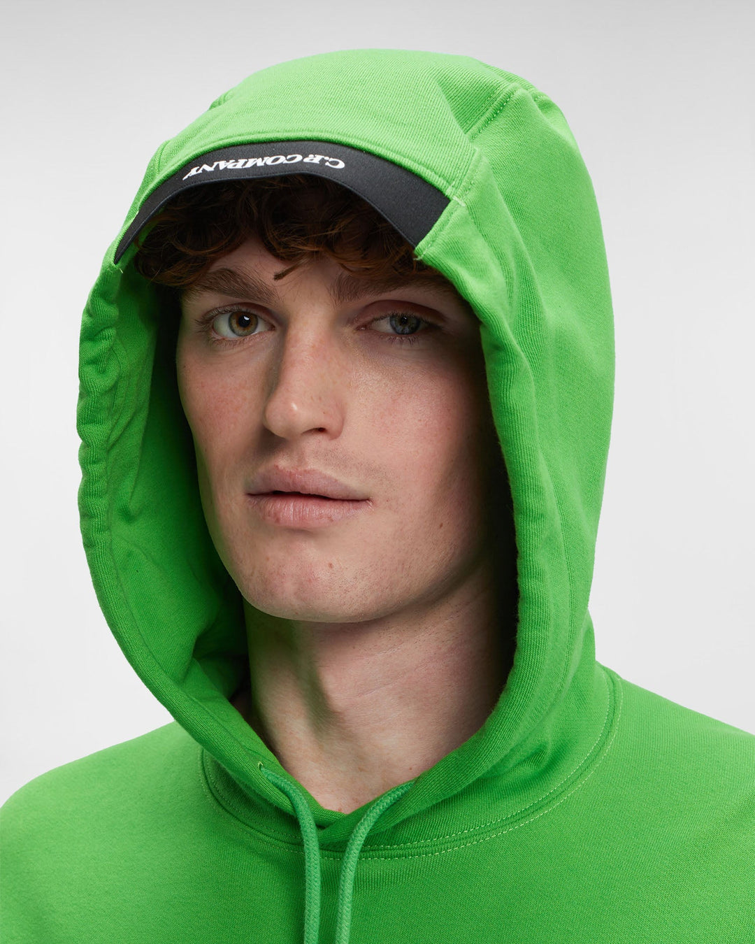 CP Company Sweat à capuche Diagonal raised fleece Classic Green - Lothaire