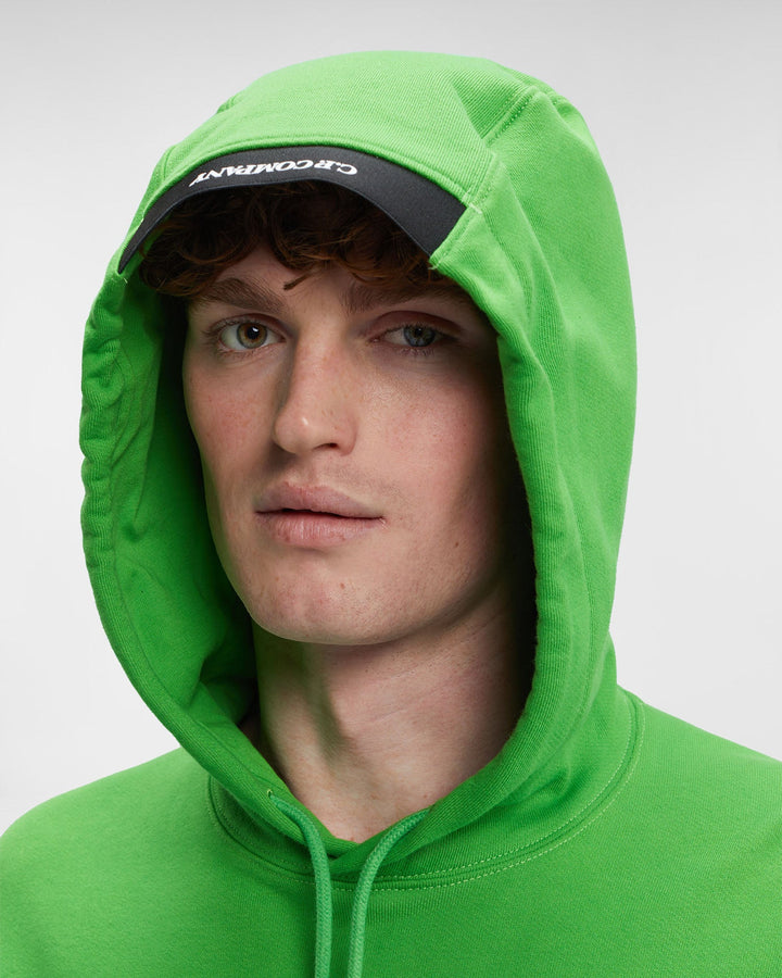 CP Company Sweat à capuche Diagonal raised fleece Classic Green - Lothaire