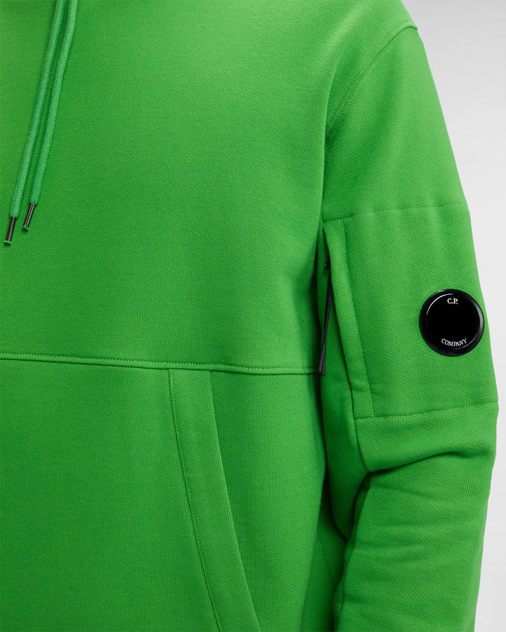 CP Company Sweat à capuche Diagonal raised fleece Classic Green - Lothaire