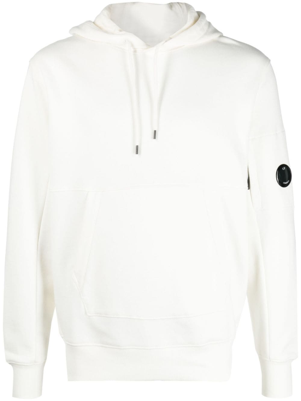 CP Company Sweat à capuche Diagonal raised fleece Classic White - Lothaire