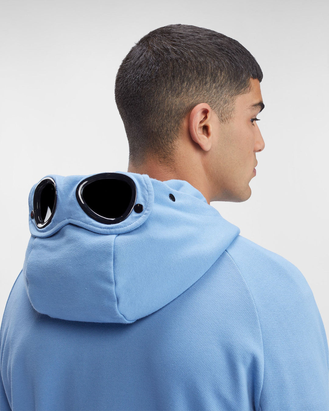 C.P Company Sweat à capuche zippé Riviera Diagonal Raised Fleece Goggle - Lothaire