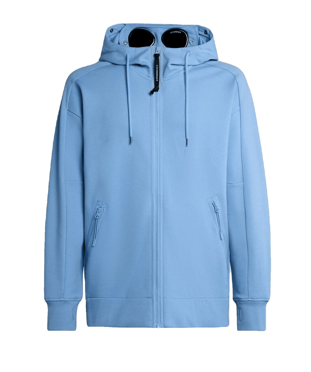 C.P Company Sweat à capuche zippé Riviera Diagonal Raised Fleece Goggle - Lothaire