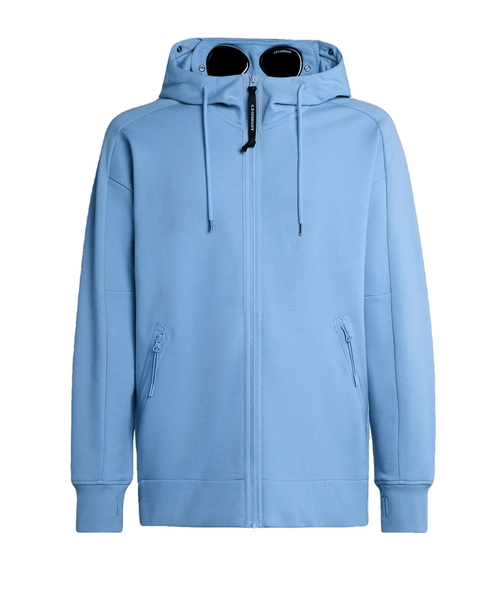 C.P Company Sweat à capuche zippé Riviera Diagonal Raised Fleece Goggle - Lothaire