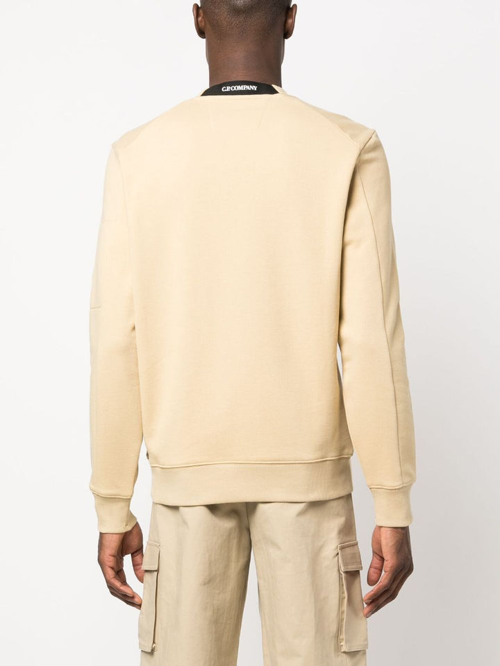 CP Company Sweat beige Diagonal raised fleece - Lothaire