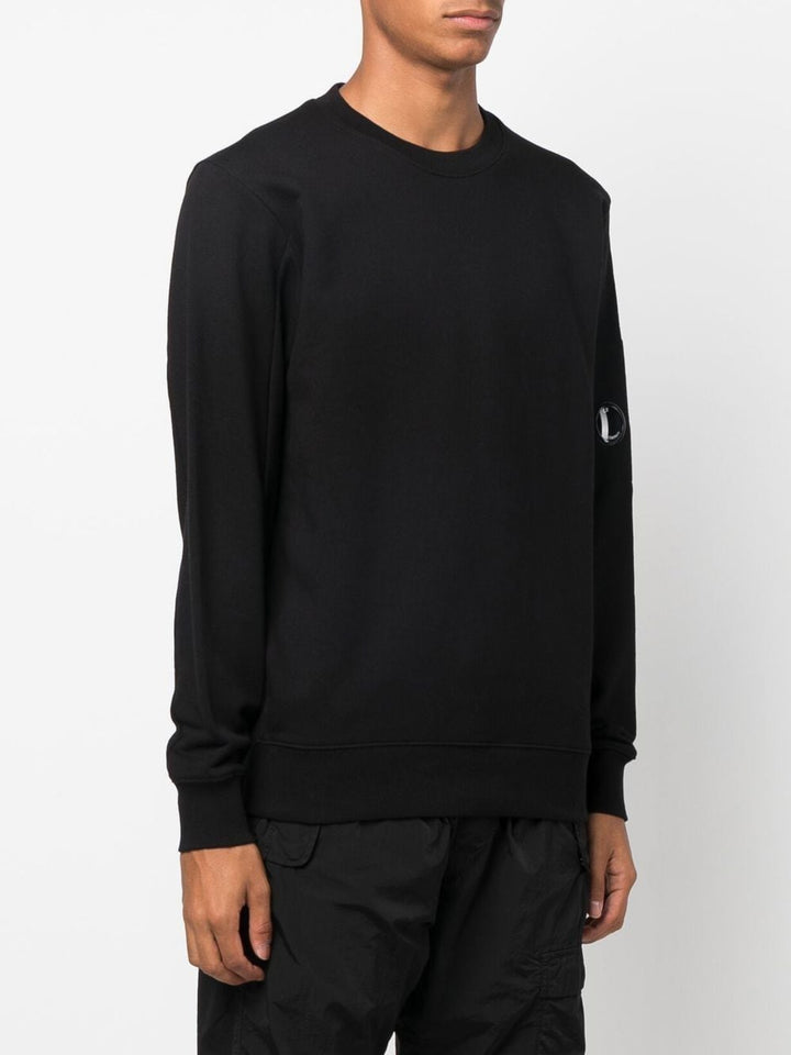 C.P Company Sweat Black Diagonal Raised Fleece - Lothaire boutiques