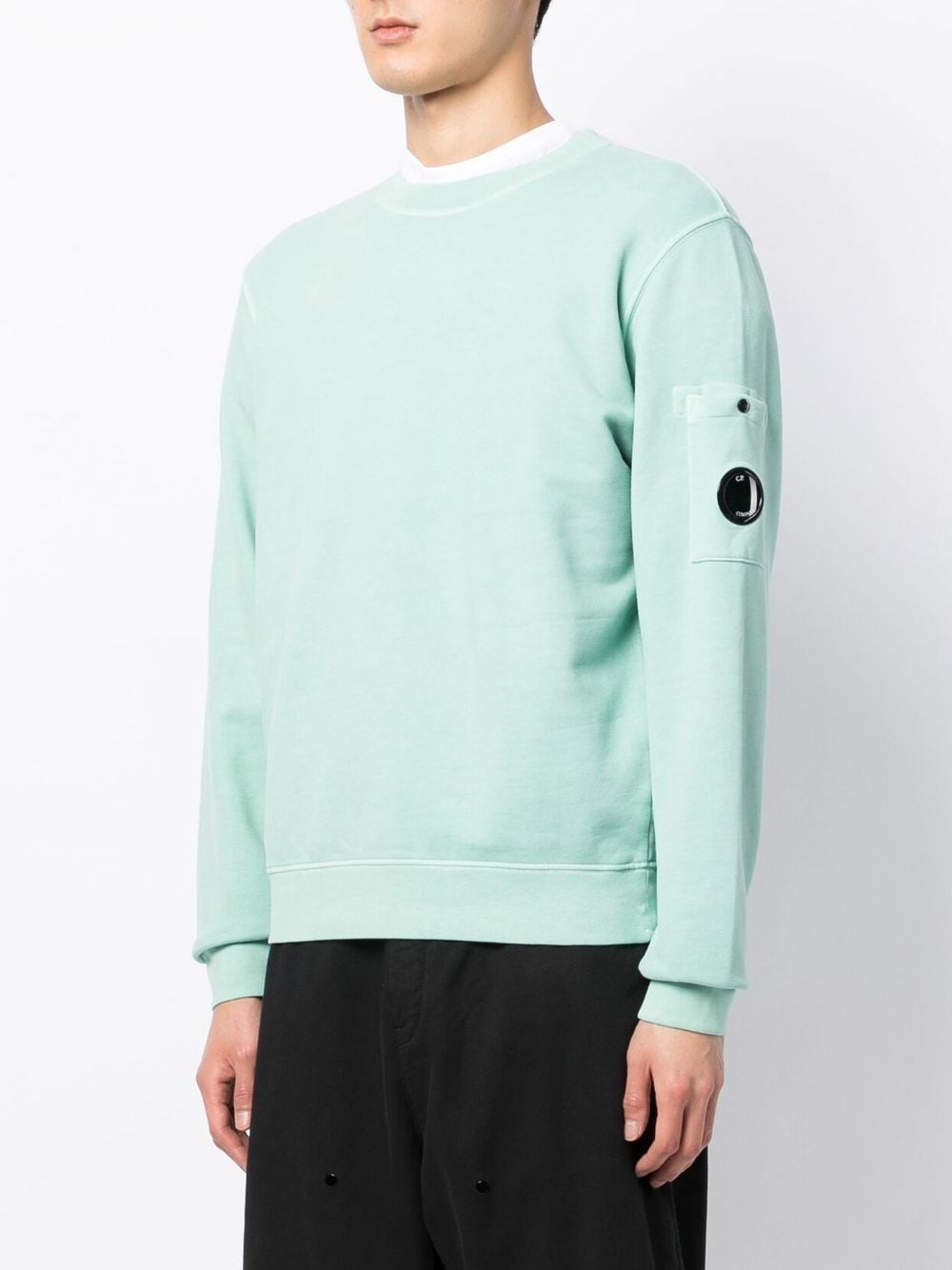 C.P Company Sweat Blue Brushed & Emerized Diagonal Fleece - Lothaire boutiques