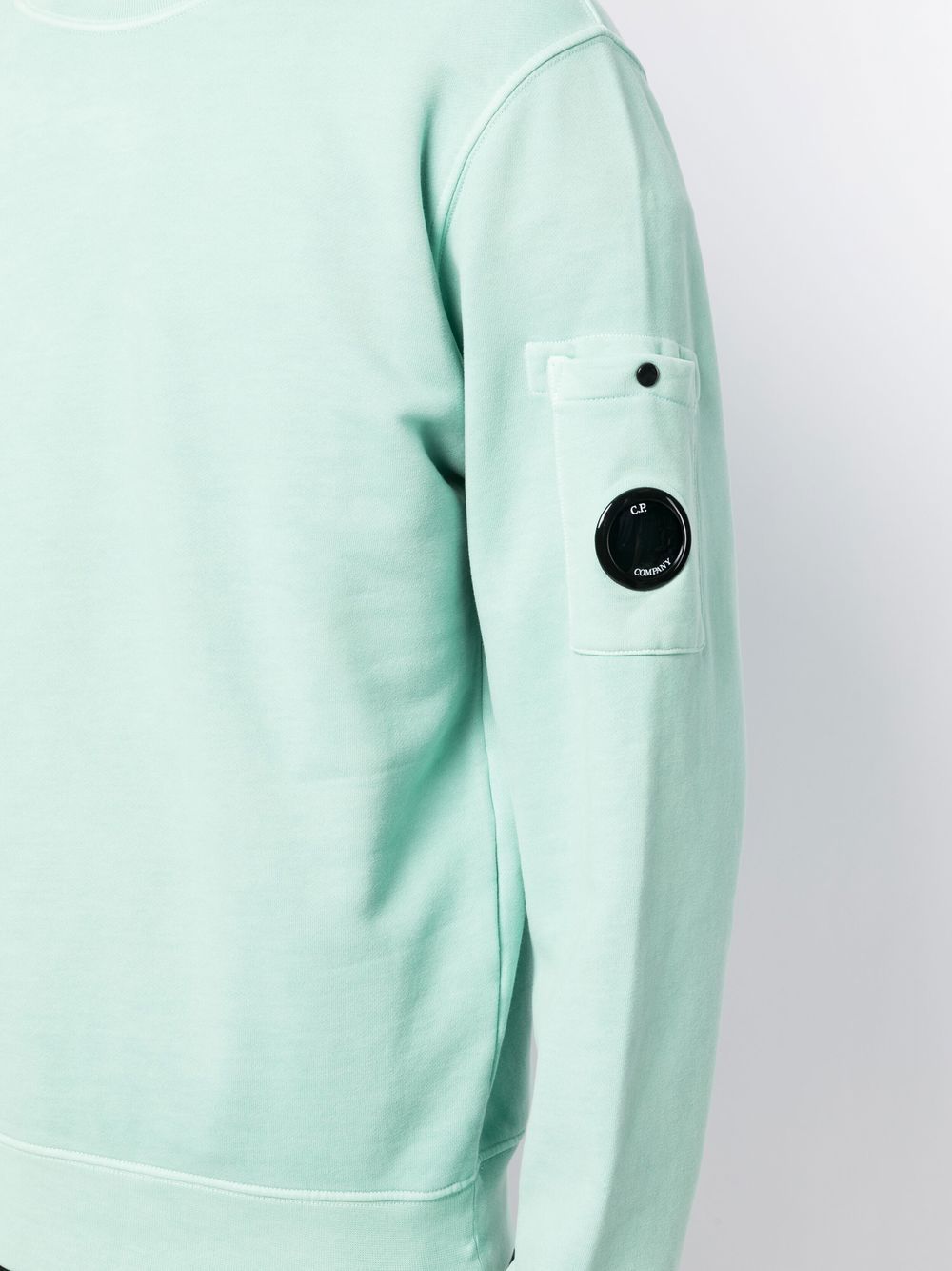 C.P Company Sweat Blue Brushed & Emerized Diagonal Fleece - Lothaire boutiques