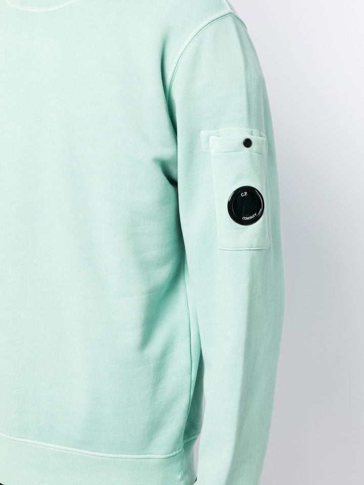 C.P Company Sweat Blue Brushed & Emerized Diagonal Fleece - Lothaire boutiques