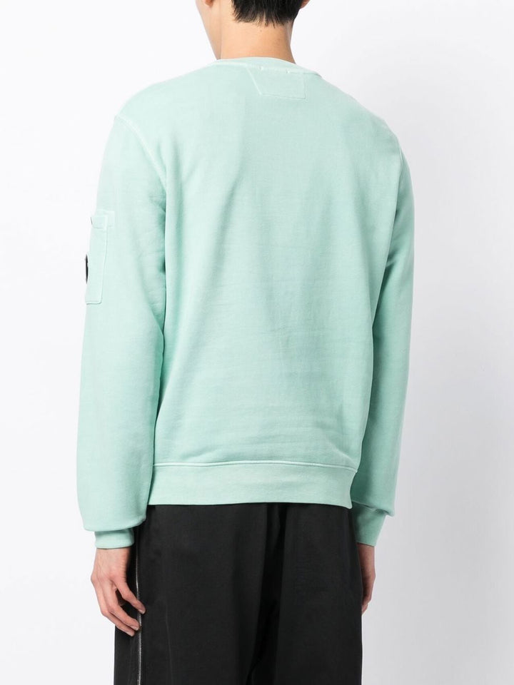 C.P Company Sweat Blue Brushed & Emerized Diagonal Fleece - Lothaire boutiques