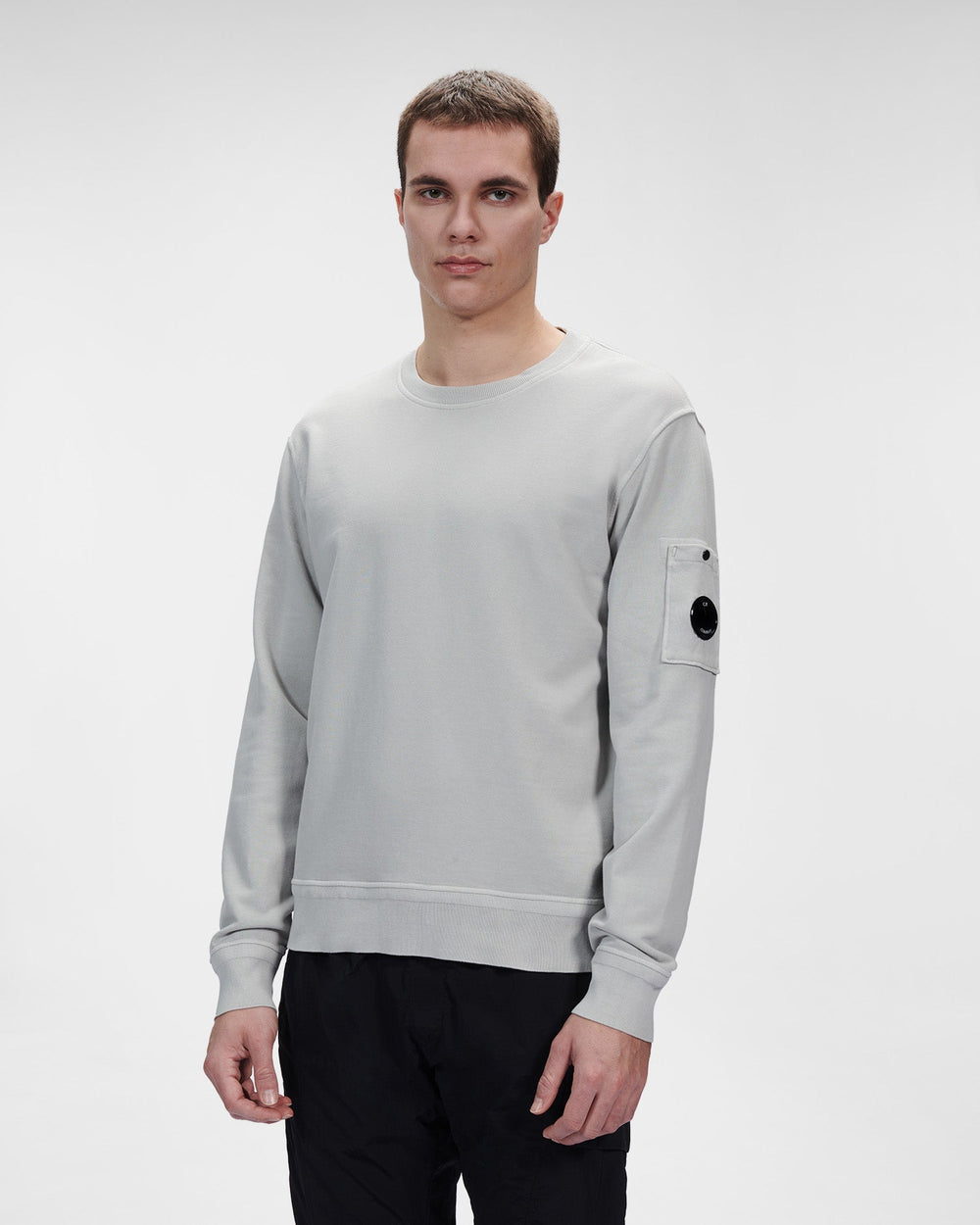 C.P Company Sweat Cotton Fleece Resist Dyed Flint Grey - Lothaire