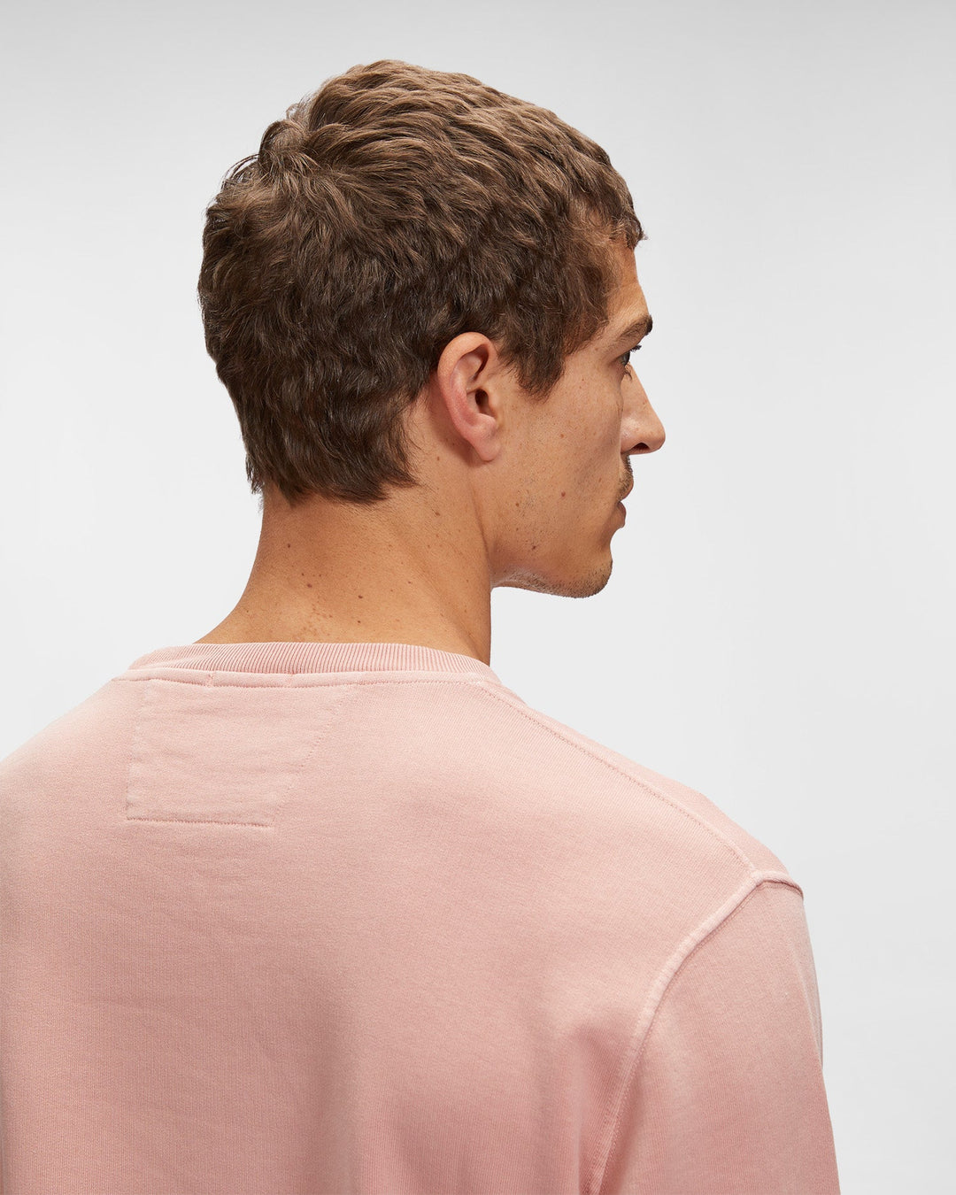 C.P Company Sweat Cotton Fleece Resist Dyed Pale Mauve - Lothaire