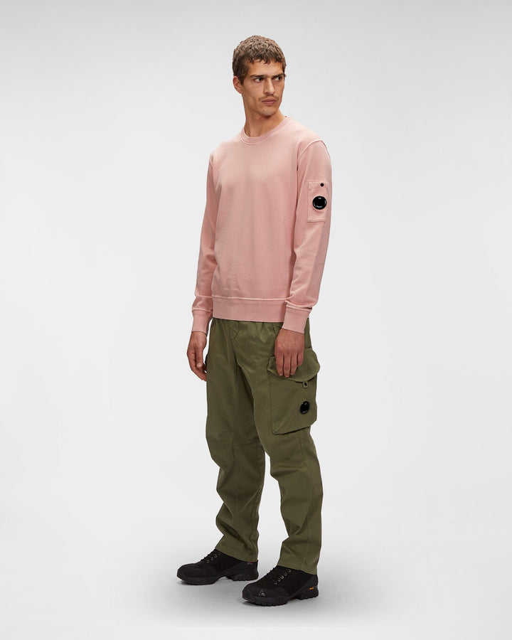 C.P Company Sweat Cotton Fleece Resist Dyed Pale Mauve - Lothaire