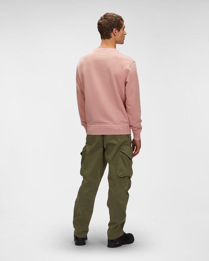 C.P Company Sweat Cotton Fleece Resist Dyed Pale Mauve - Lothaire