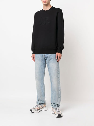C.P Company Sweat Diagonal Raised Fleece Black - Lothaire