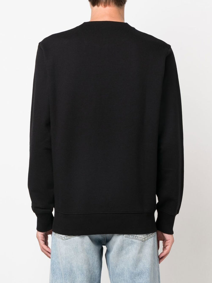 C.P Company Sweat Diagonal Raised Fleece Black - Lothaire
