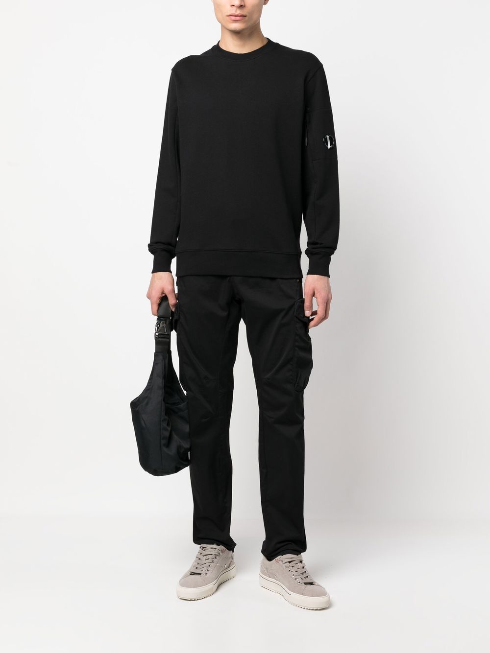 C.P Company Sweat Diagonal raised fleece Black - Lothaire