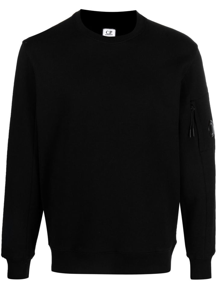 C.P Company Sweat Diagonal raised fleece Black - Lothaire